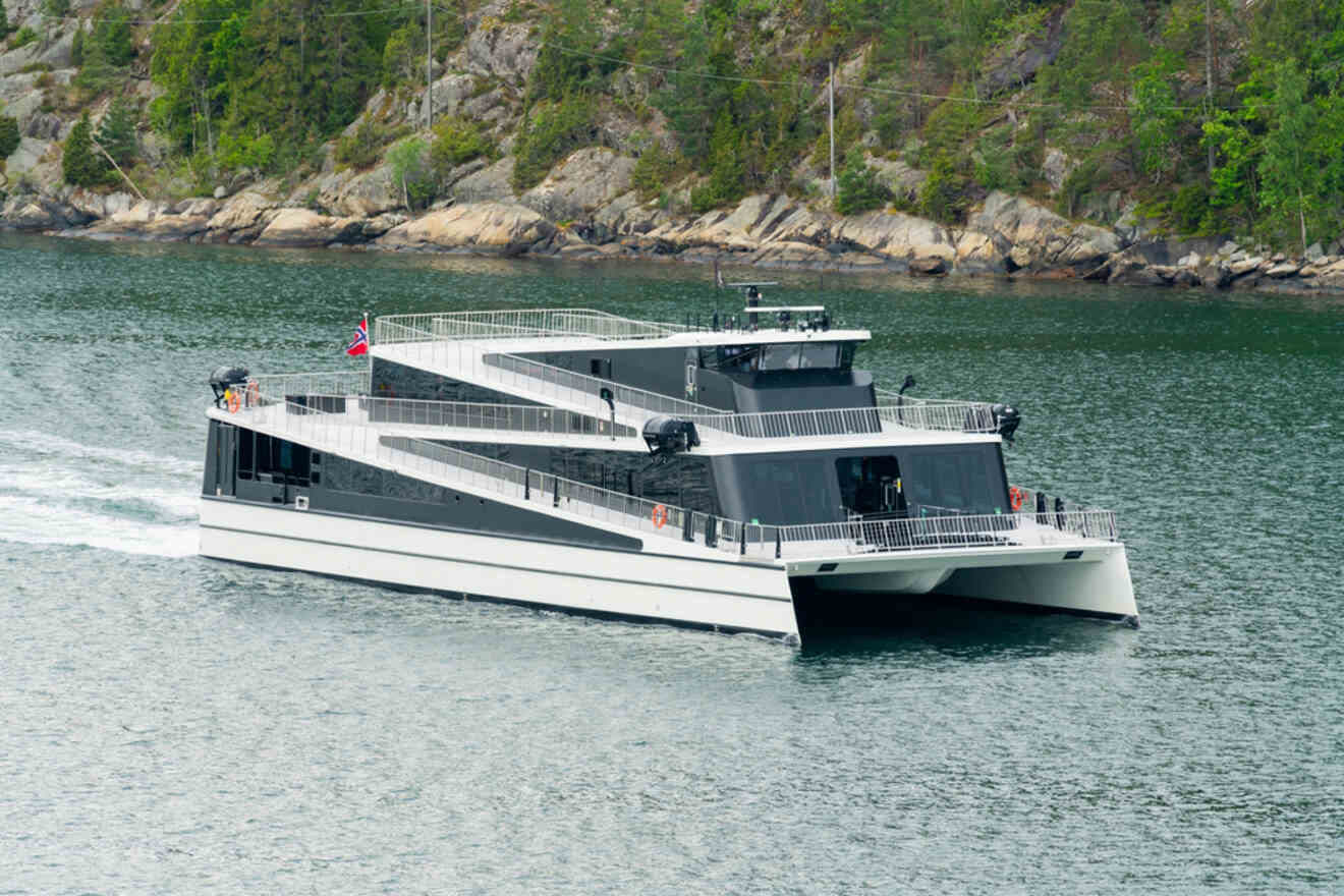 Legacy of the Fjords electric catamaran on the Oslofjord